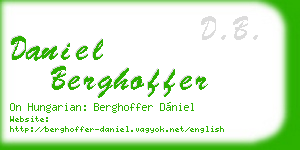 daniel berghoffer business card